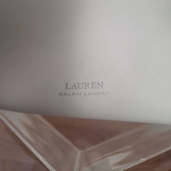 Ralph lauren white with navy bucket draw string bag - Picture 2 of 6